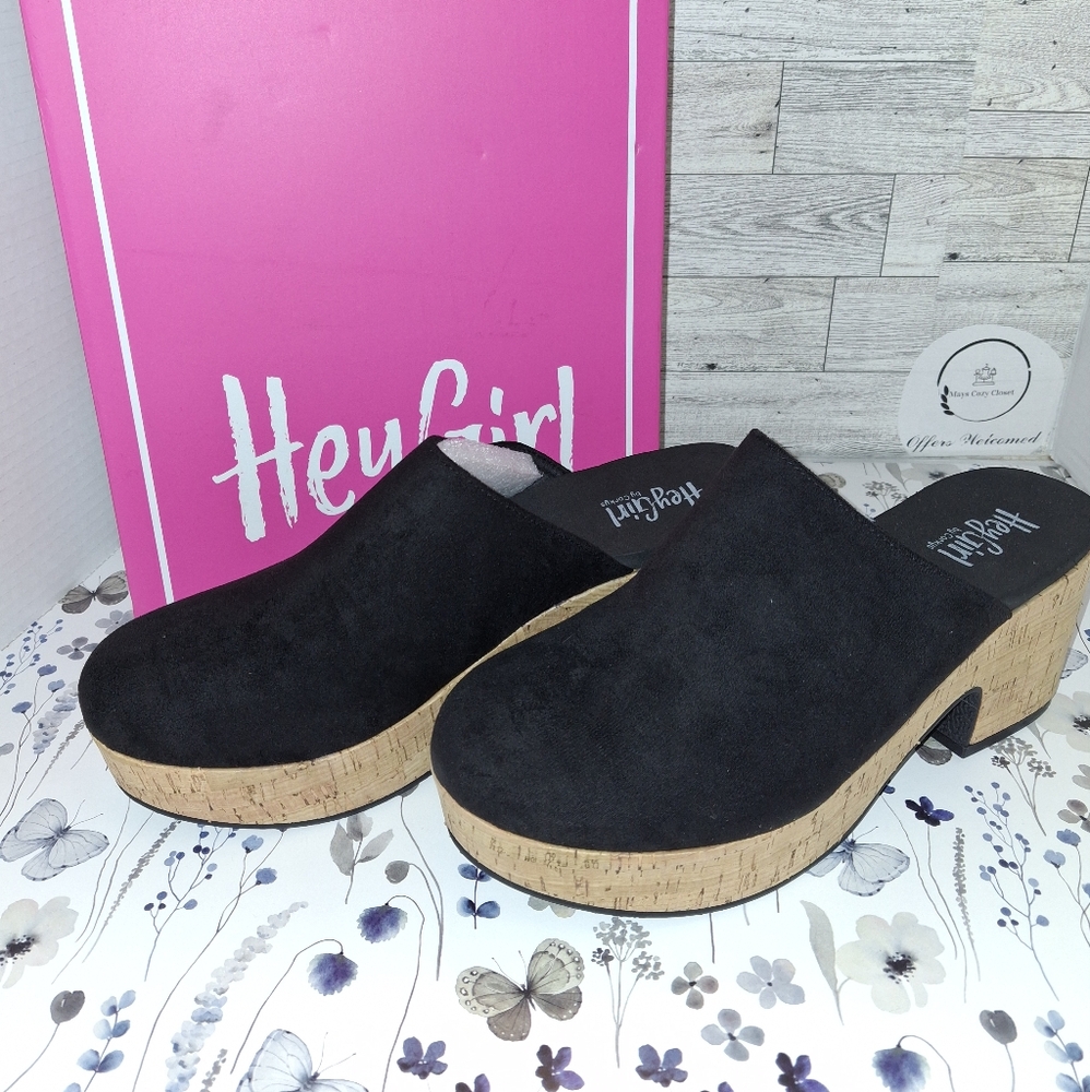 Hey Girl By Corky Watch Your Back Mule Platform Clogs Sz 10